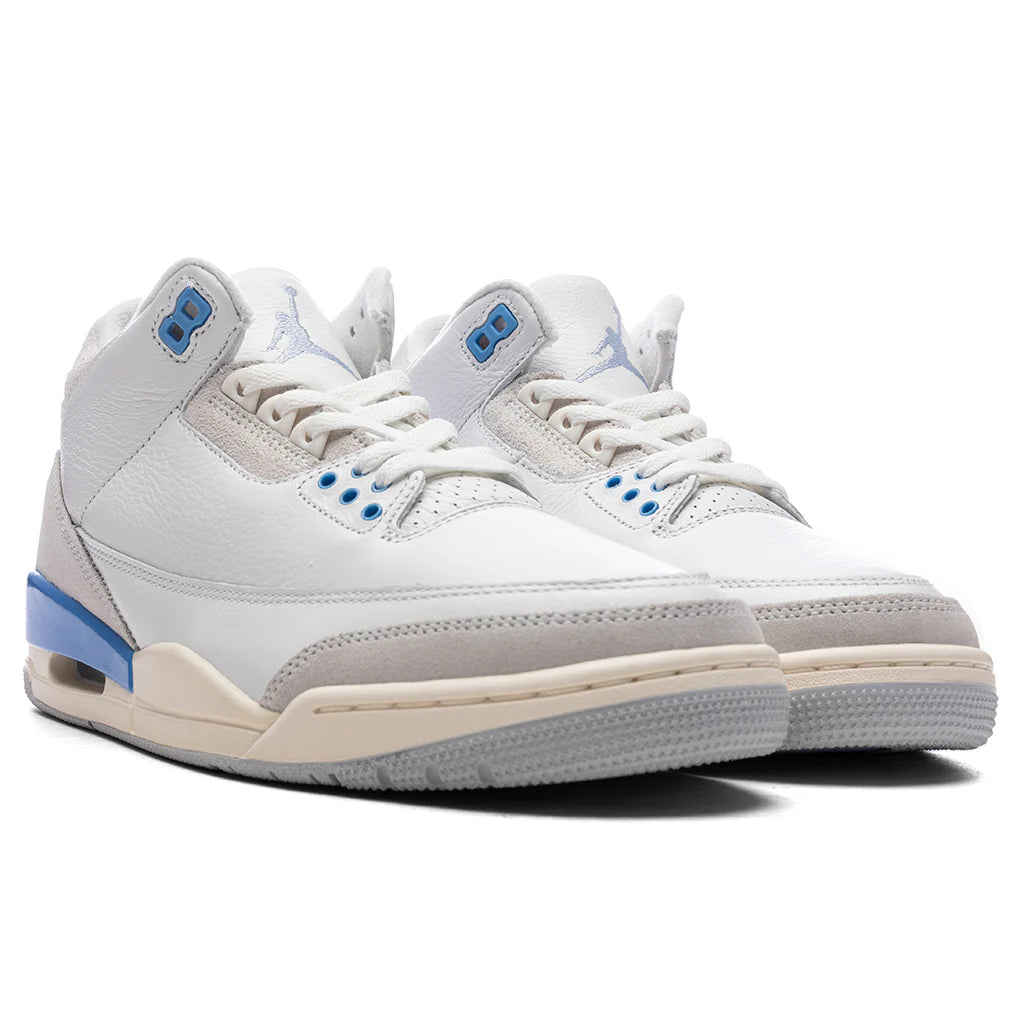 Air Jordan 3 Retro Lucky Shorts Summit White Hydrogen Blue Legend Blue
