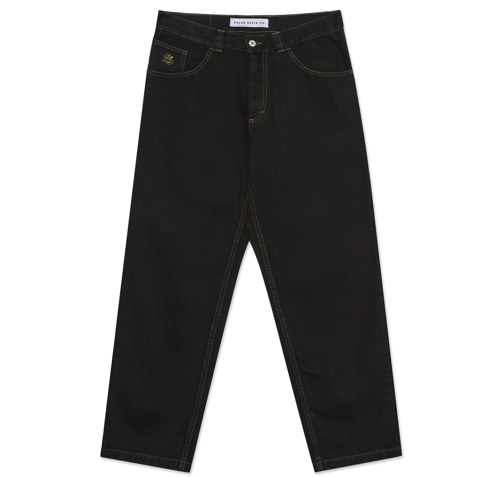 Polar 93 Contrast Stitched Pants Black Dark Olive