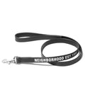 Wide Leather Dog Leash Black