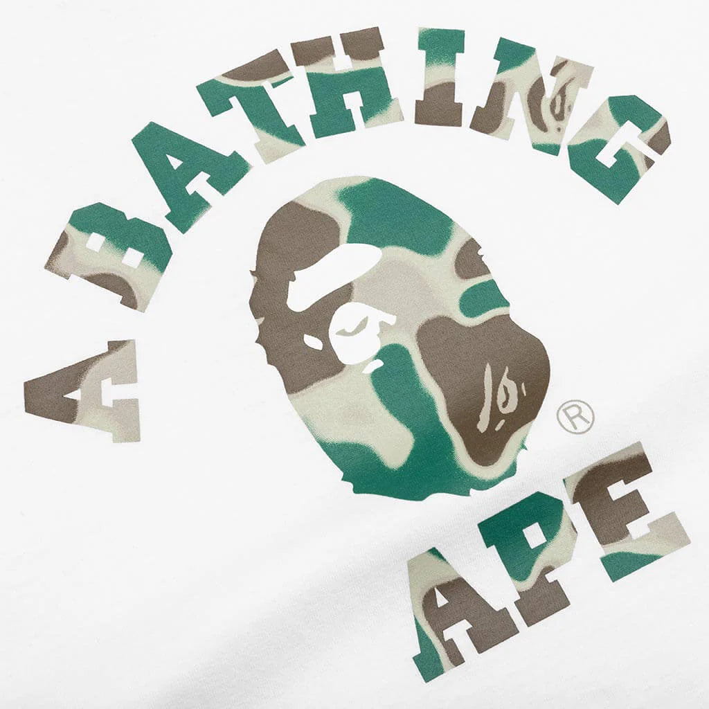 Liquid Camo College L S Tee White