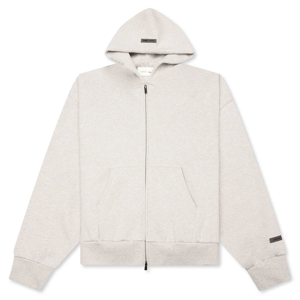 Classic Fleece Zip Up Hoodie Heather Stone
