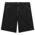 Washed Canvas Work Short Black