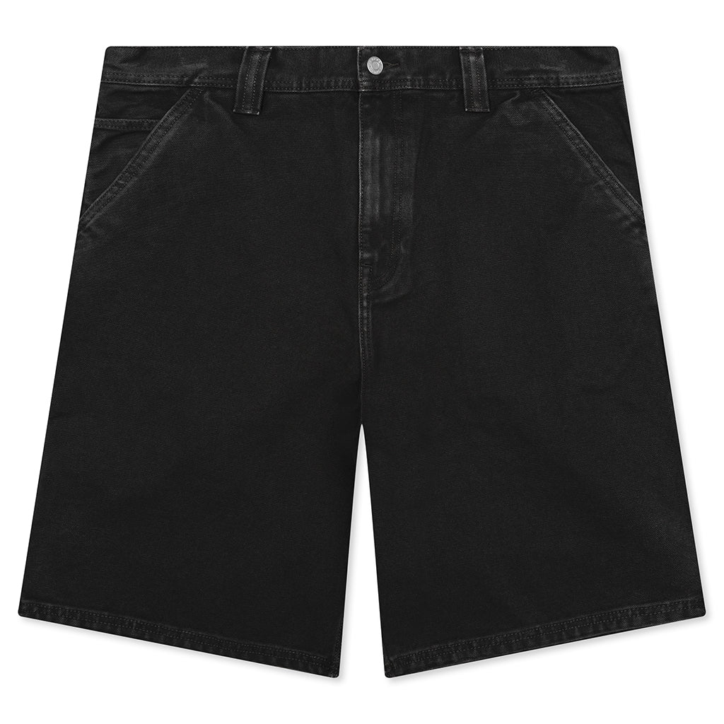 Washed Canvas Work Short Black