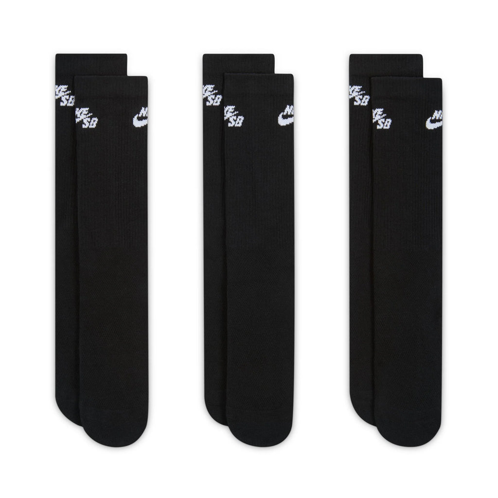 Nike SB Everyday Elevated Black Skate Socks 3 Pairs