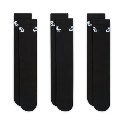 Nike SB Everyday Elevated Black Skate Socks 3 Pairs