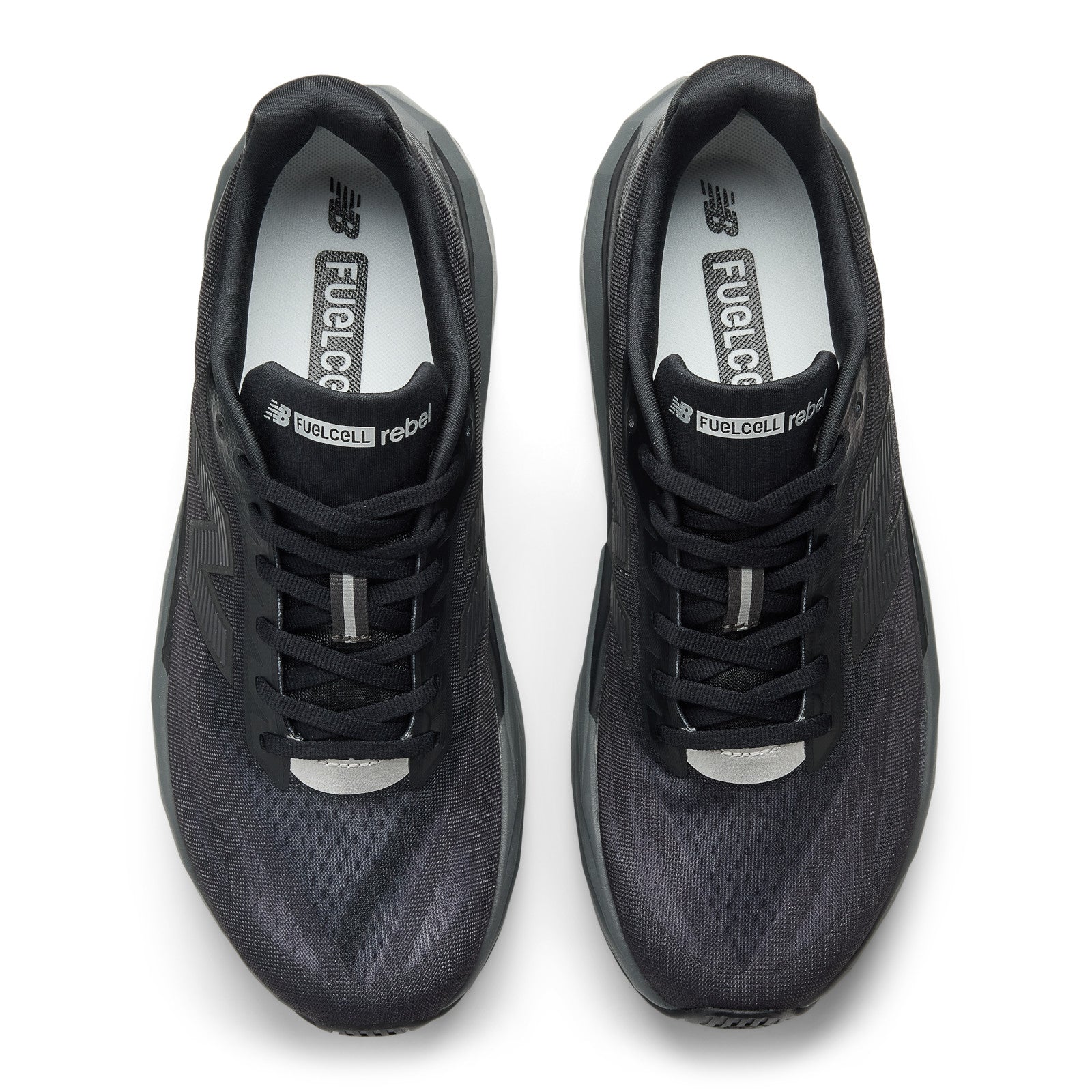 Men's FuelCell Rebel v5 in Black with Castlerock and Silver Metallic