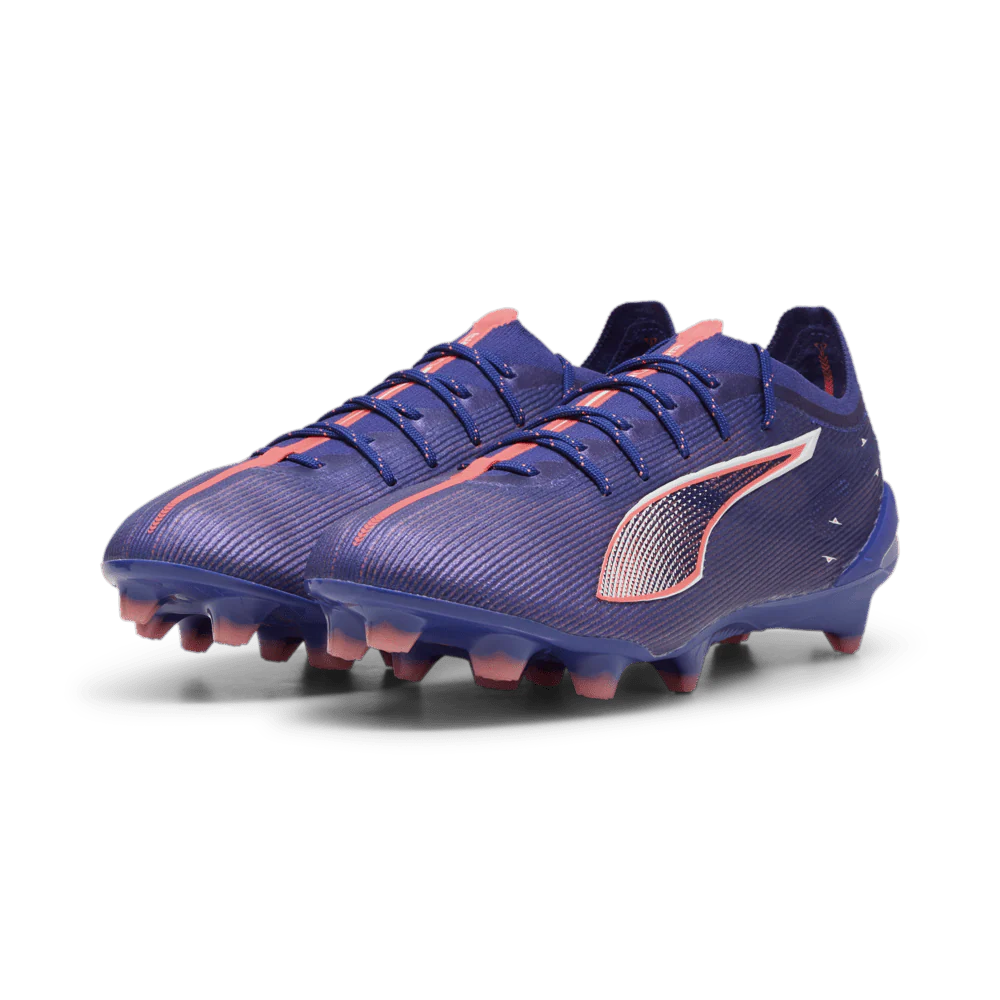 PUMA Ultra 5 Ultimate FG Firm Ground Soccer Cleats Blue White Sunset Glow