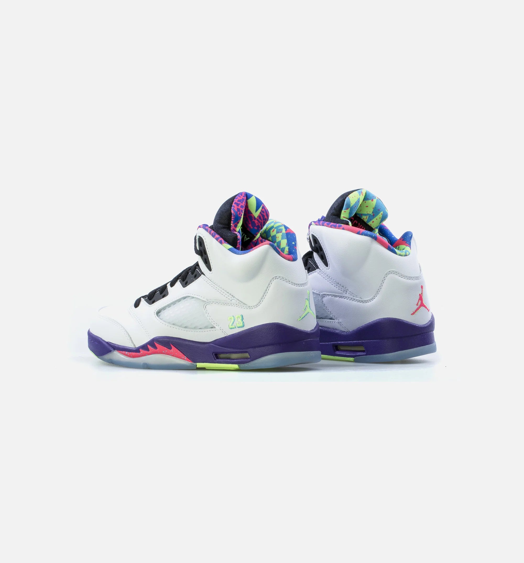Air Jordan 5 Retro Bel Air Grade School Lifestyle Shoe Whtie Purple