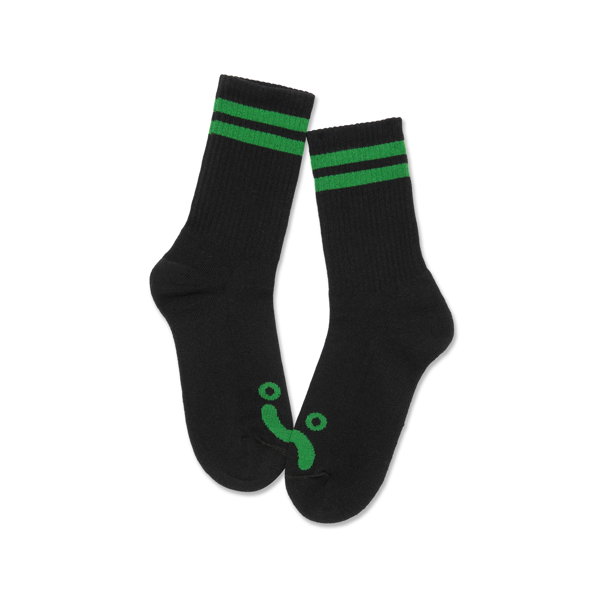 Polar Rib Socks Happy Sad Black Green