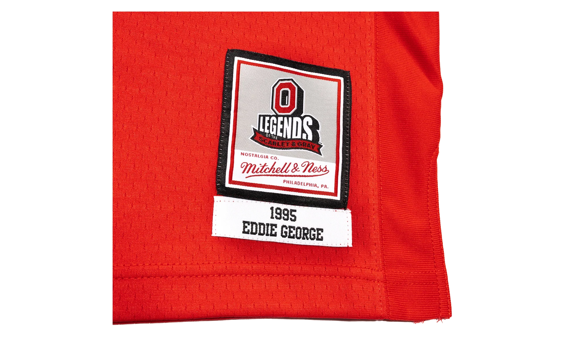 NCAA Eddie George Dark Football Jersey "1995 Ohio State - University Red" LGJY3234 OST95EGRUNRD