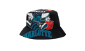 NBA Hardwood Classics Cut Up Bucket Hat "Charlotte Hornets - Black" BUCKSH21322 CHOBLCK