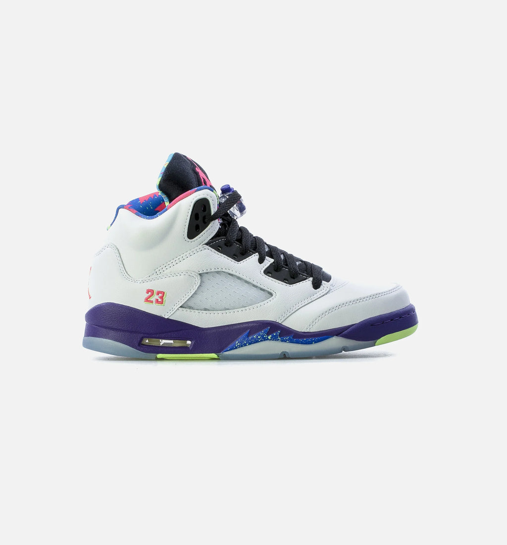 Air Jordan 5 Retro Bel Air Grade School Lifestyle Shoe Whtie Purple