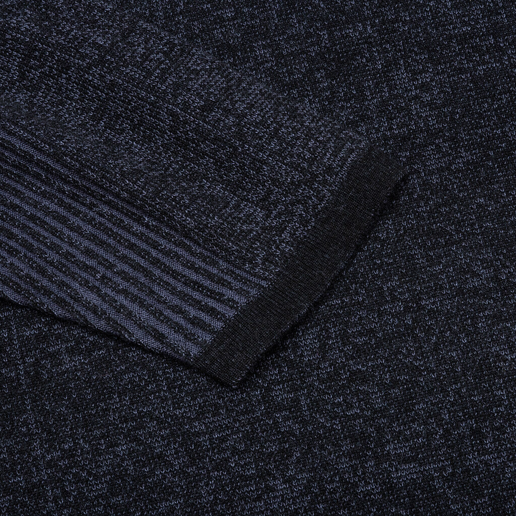 Engineered Panel Sweater Navy