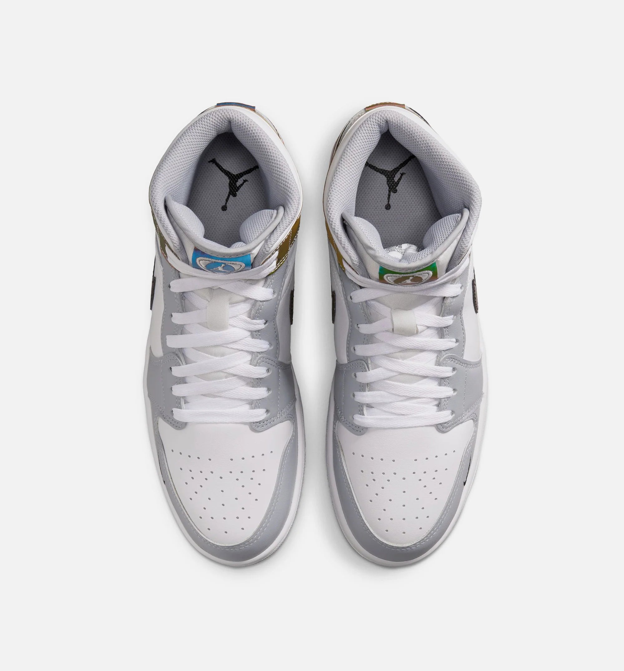 Air Jordan 1 Mid SE Mens Lifestyle Shoe Black White Wolf Grey