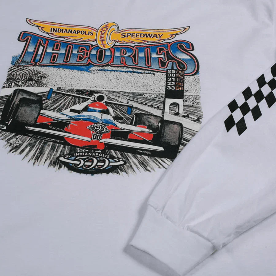 Theories Speedway Longsleeve Tee White
