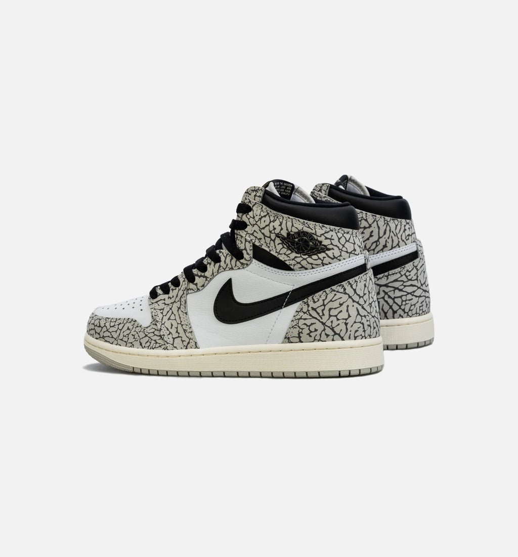 Air Jordan 1 Retro White Cement Mens Lifestyle Shoe White Grey