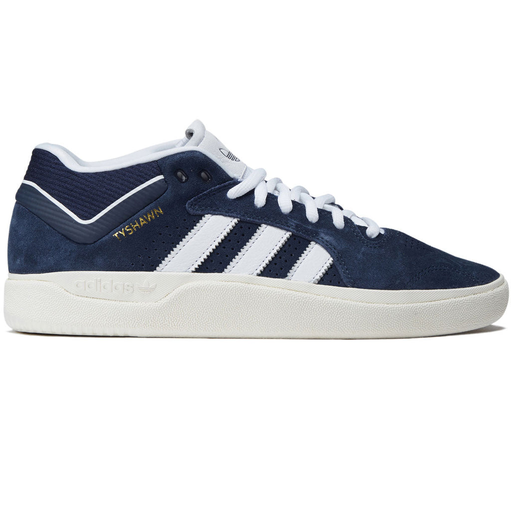 Adidas Tyshawn Shoes - Collegiate Navy/Ftwr White/Chalk White