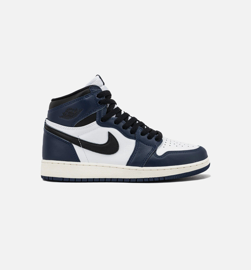 Air Jordan 1 Retro High OG Midnight Navy Grade School Lifestyle Shoe Midnight Navy White