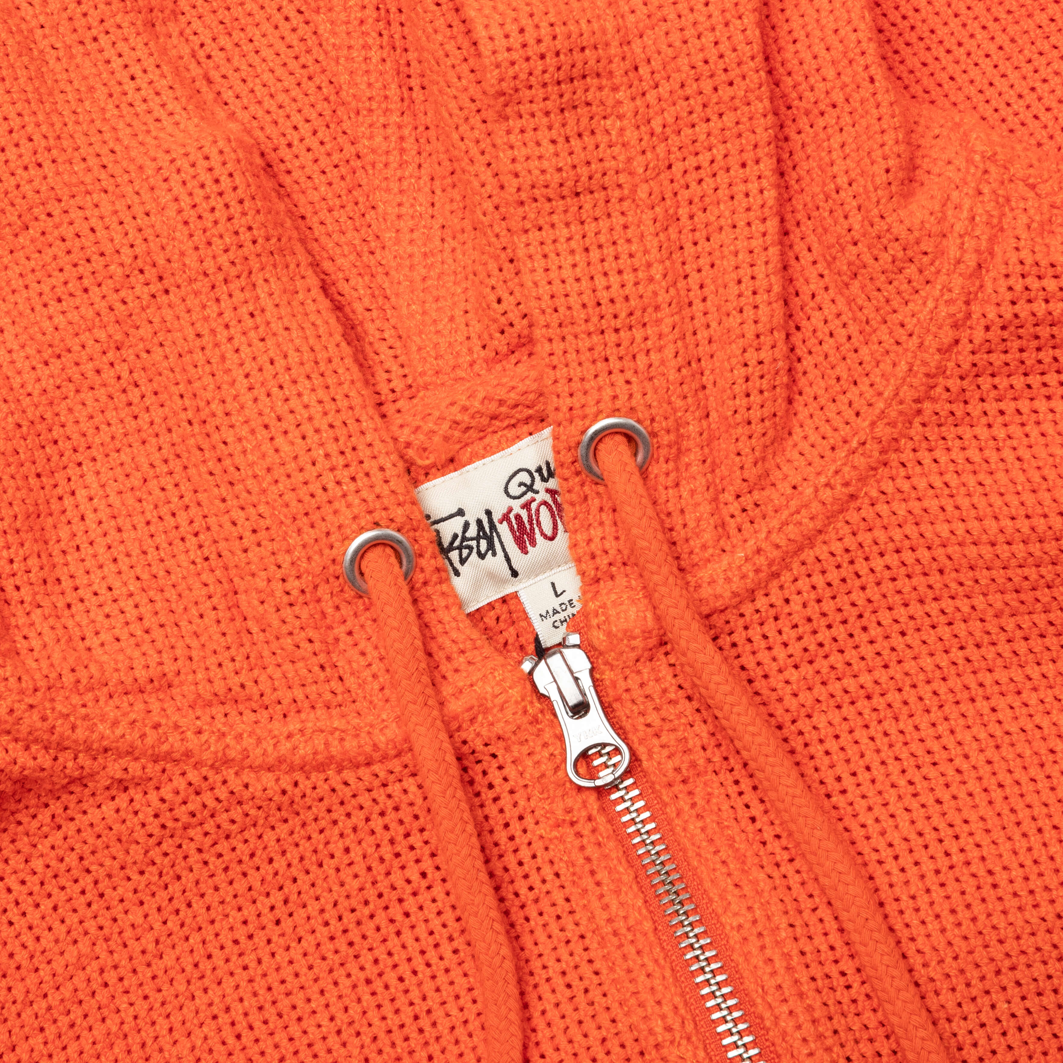 Work Jacket Cotton Mesh Red Orange