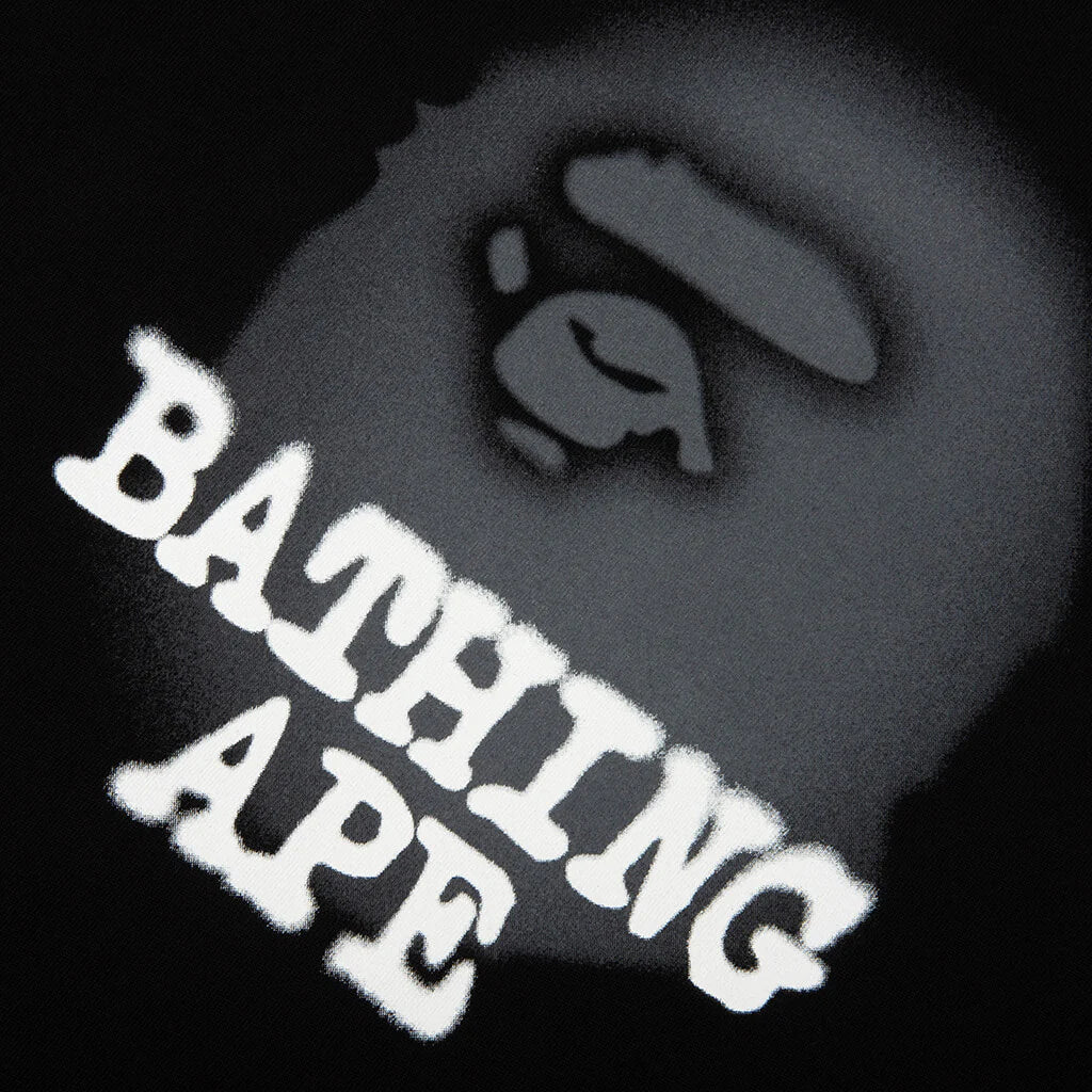 Bathing Ape Logo Relaxed Fit Tee Black