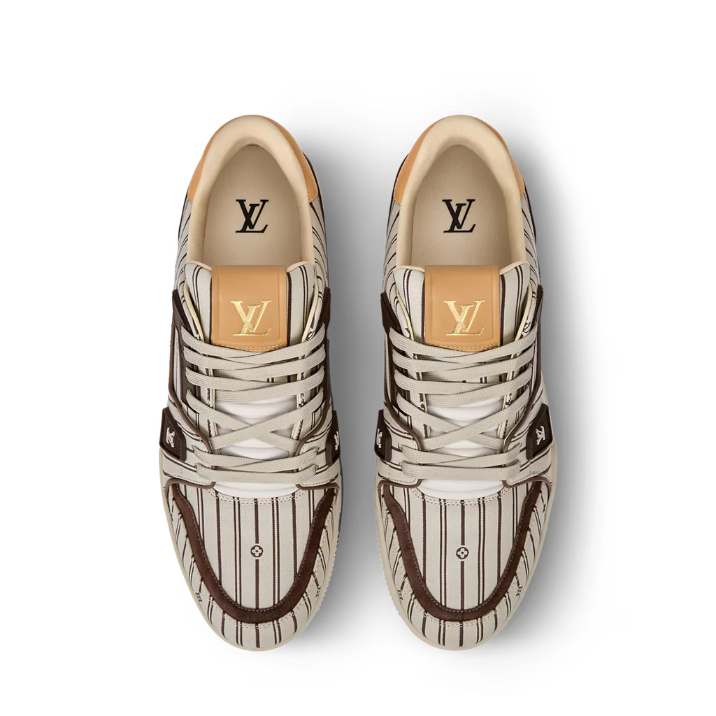 LV Trainer Beige Jacquard