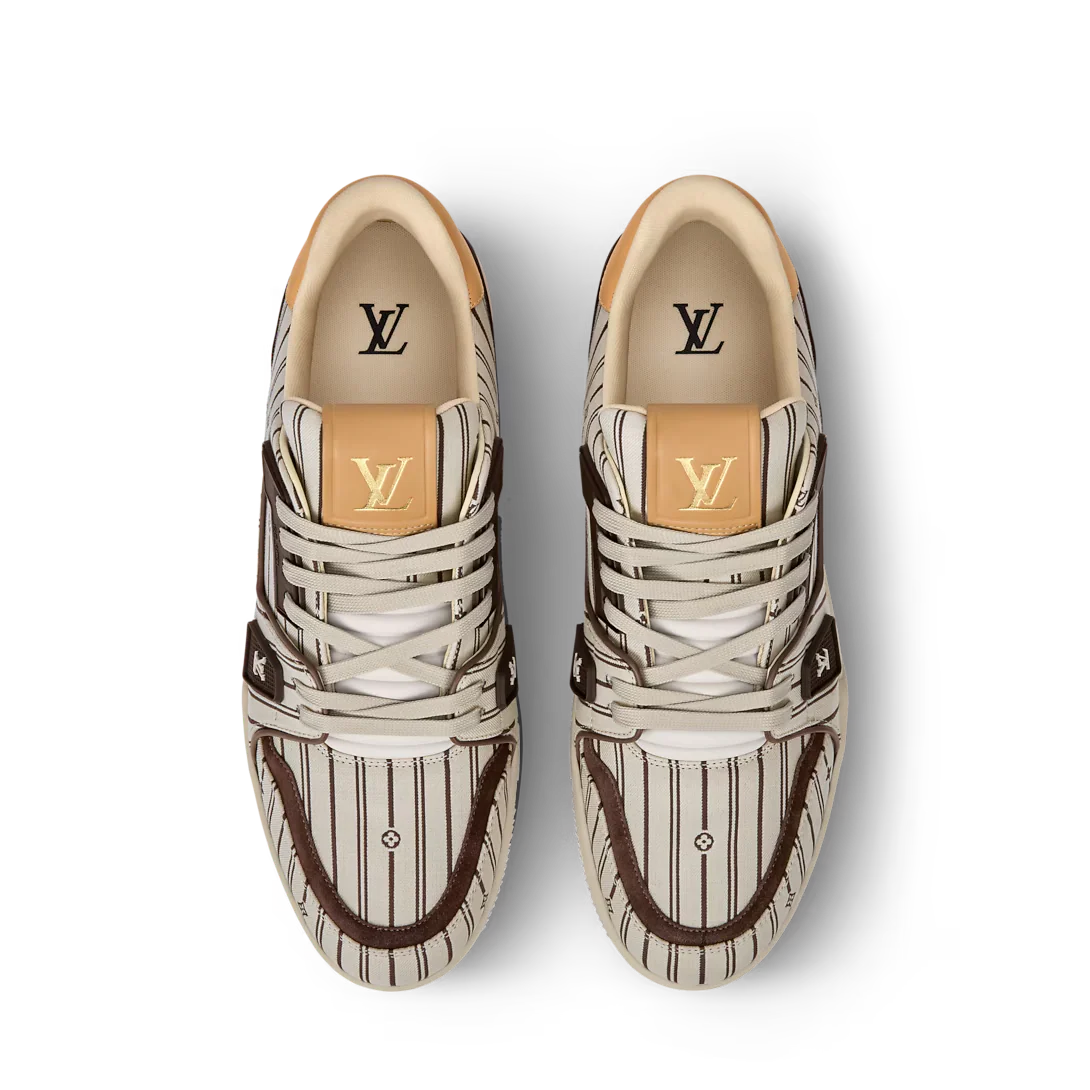 LV Trainer Beige Jacquard