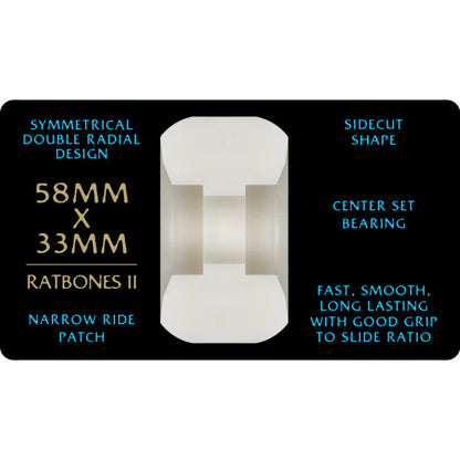Powell Peralta Dragon Formula Ratbones II Wheels 58mm 97a