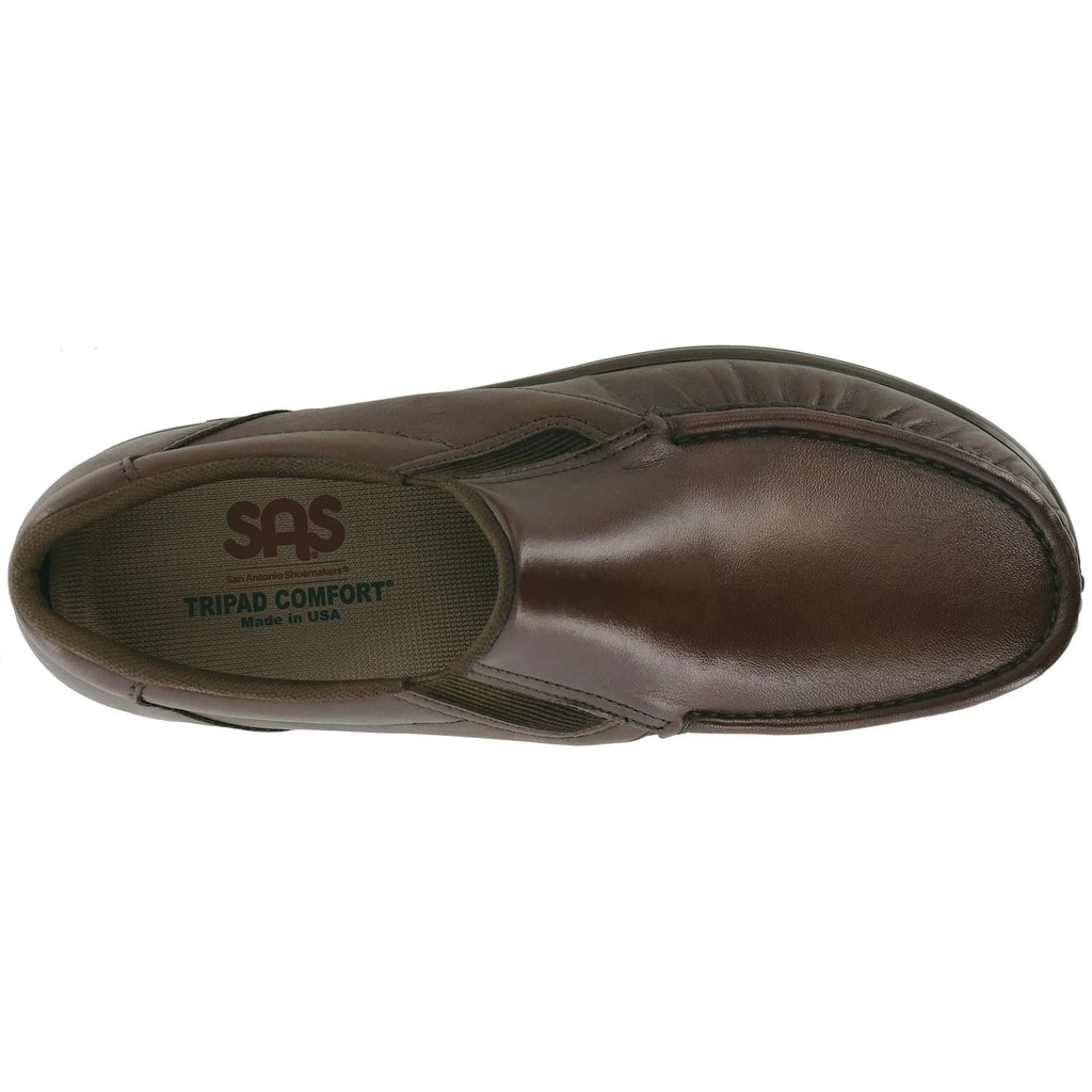 Men's Side Gore Slip On Loafer in Brown