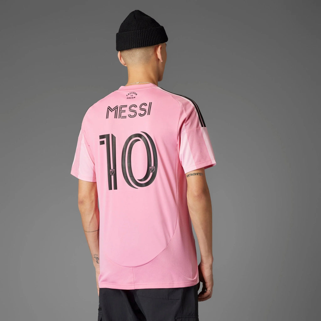 adidas Mens Inter Miami CF Messi Home Jersey 25 26 Pink