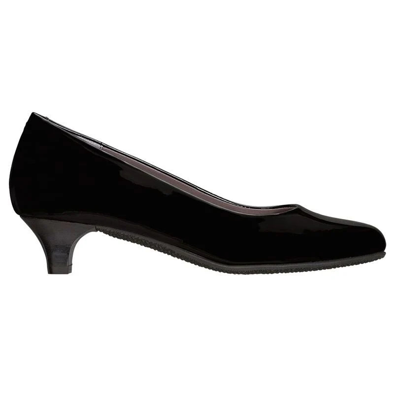 Women's Elaine Kitten Heel in Black Patent