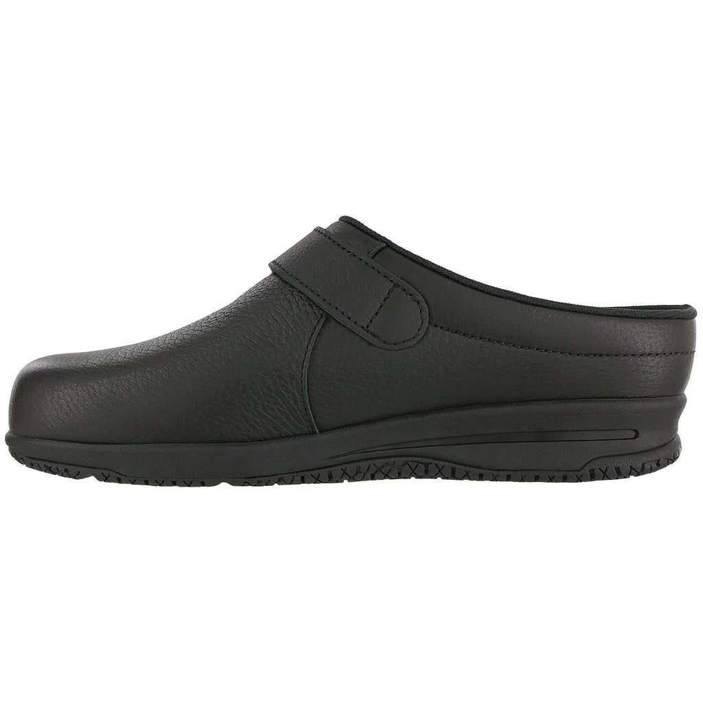 Women's Clog SR Slip Resistant Loafer in Black Wide