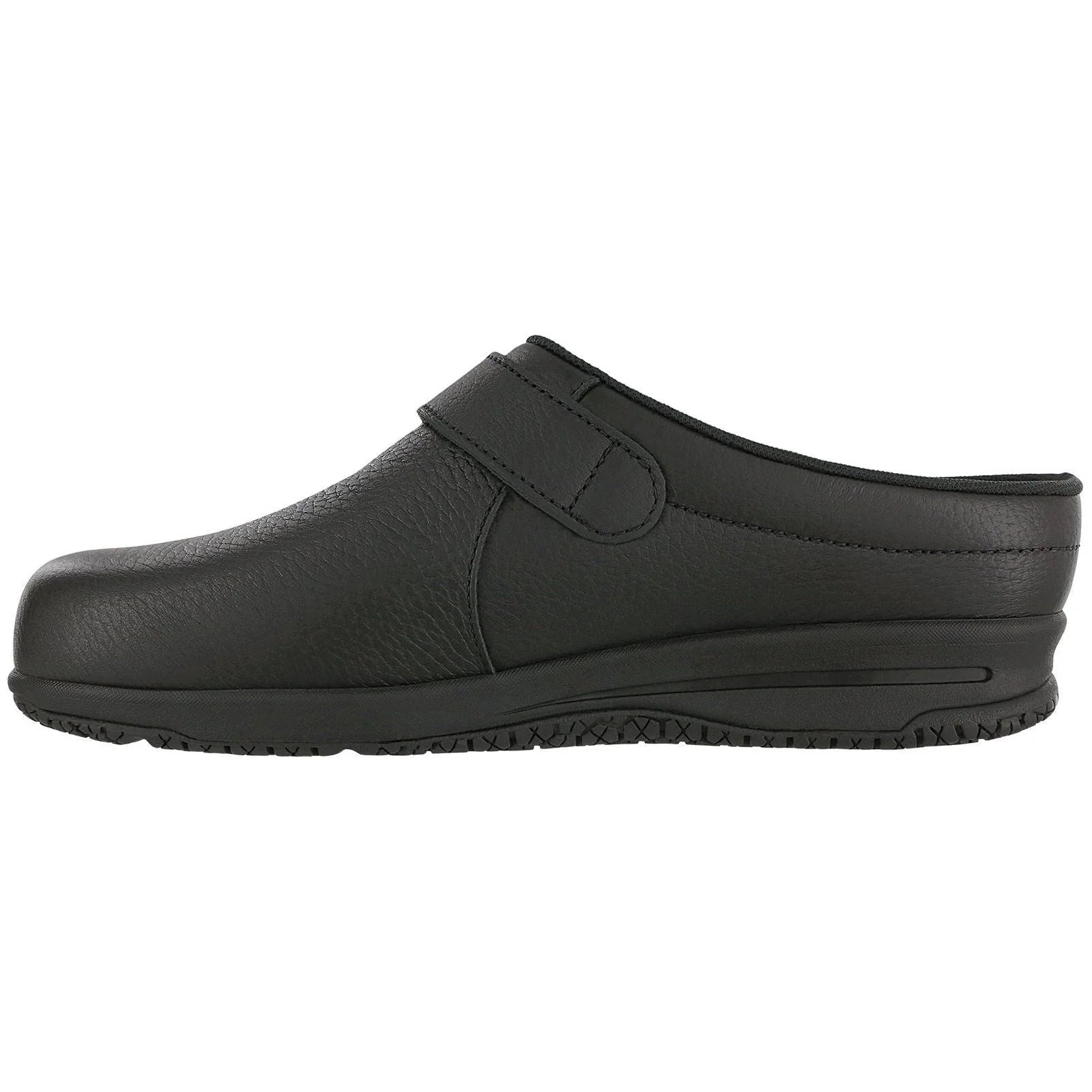Women's Clog SR Slip Resistant Loafer in Black Wide