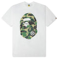 ABC Camo Big Ape Head Tee White Green