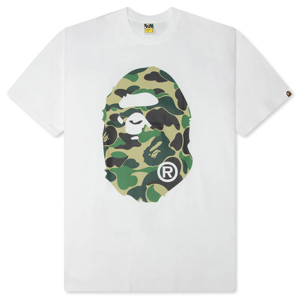 ABC Camo Big Ape Head Tee White Green
