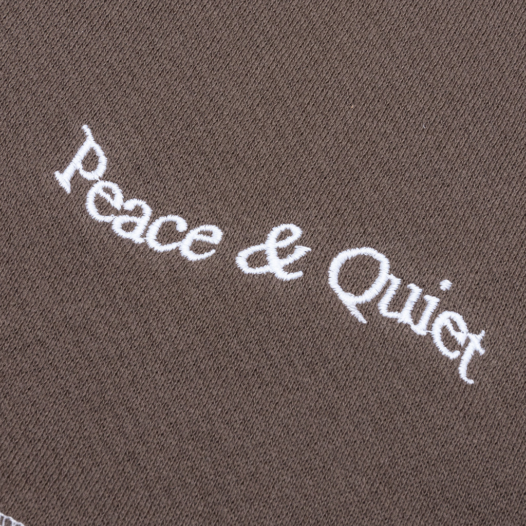 Wordmark Reverse Stitched Hoodie Brown
