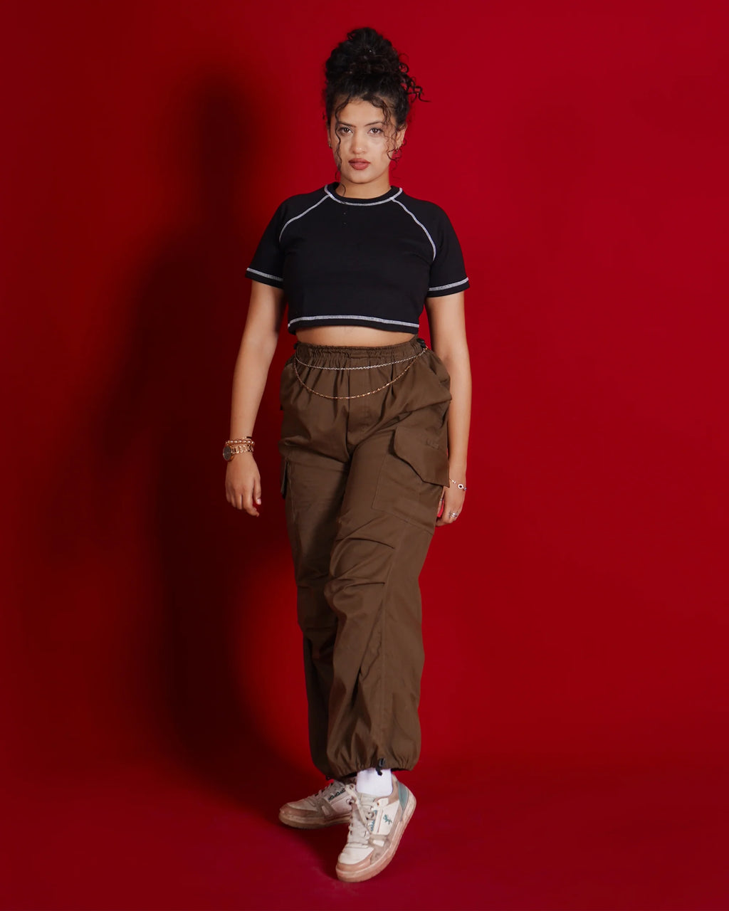 Black White Era Crop Top HG x Krewe Kulturr