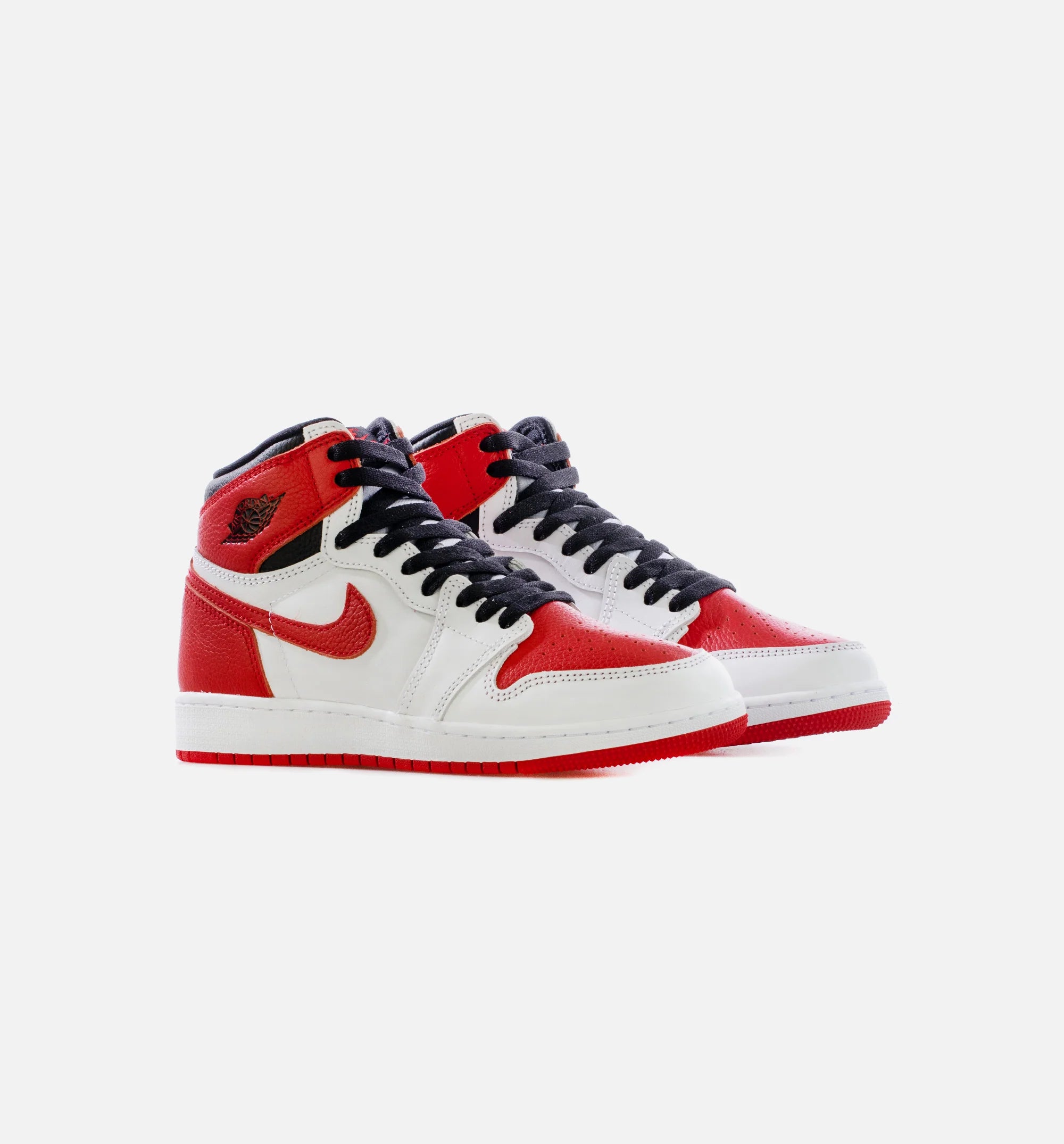 Air Jordan 1 Retro High OG Heritage Grade School Lifestyle Shoe White Red Black Free Shipping
