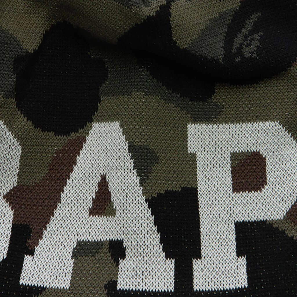 1st Camo Knit Beanie Green