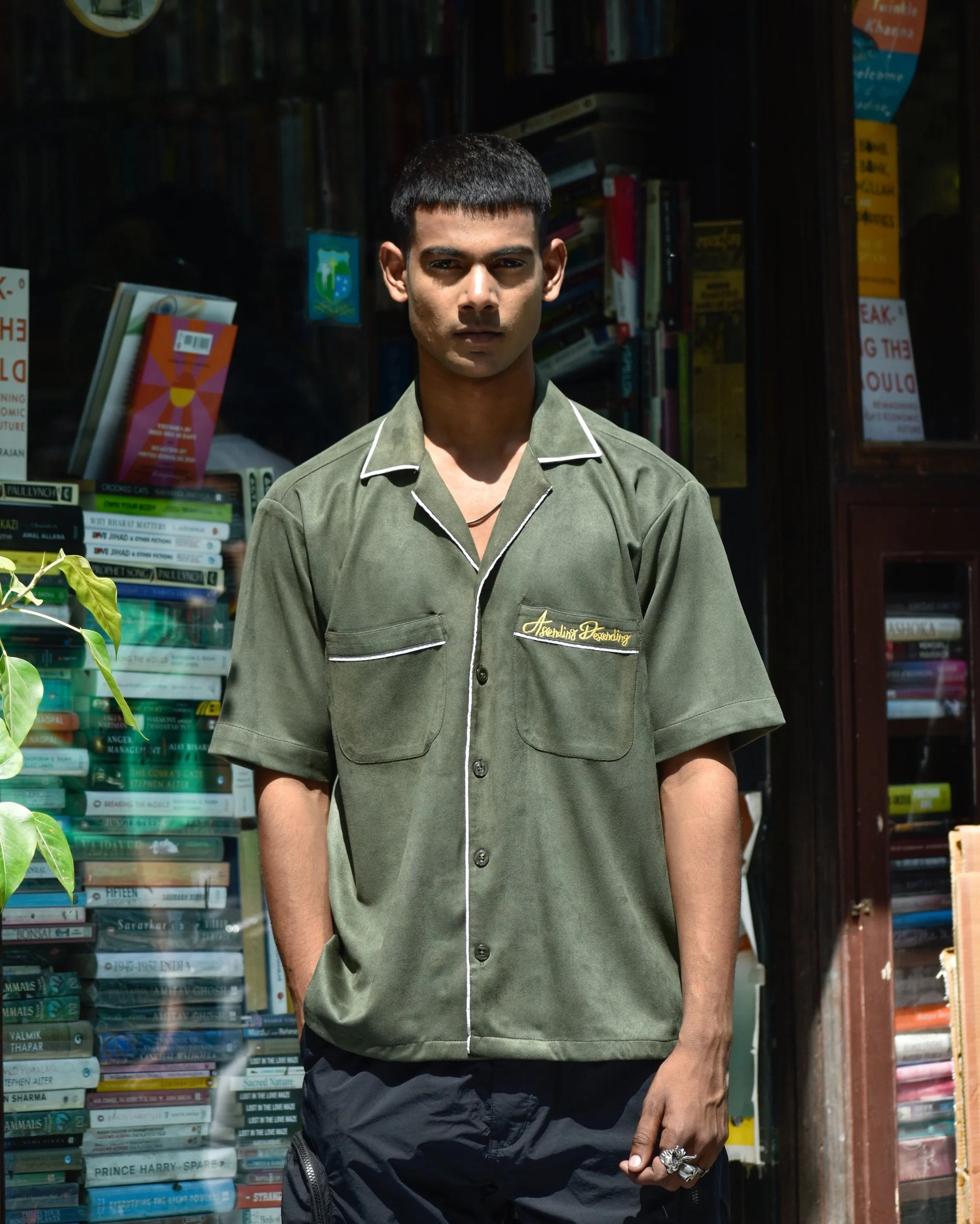 Vintage Suede Seaweed Green Shirt HG x Ascending Descending