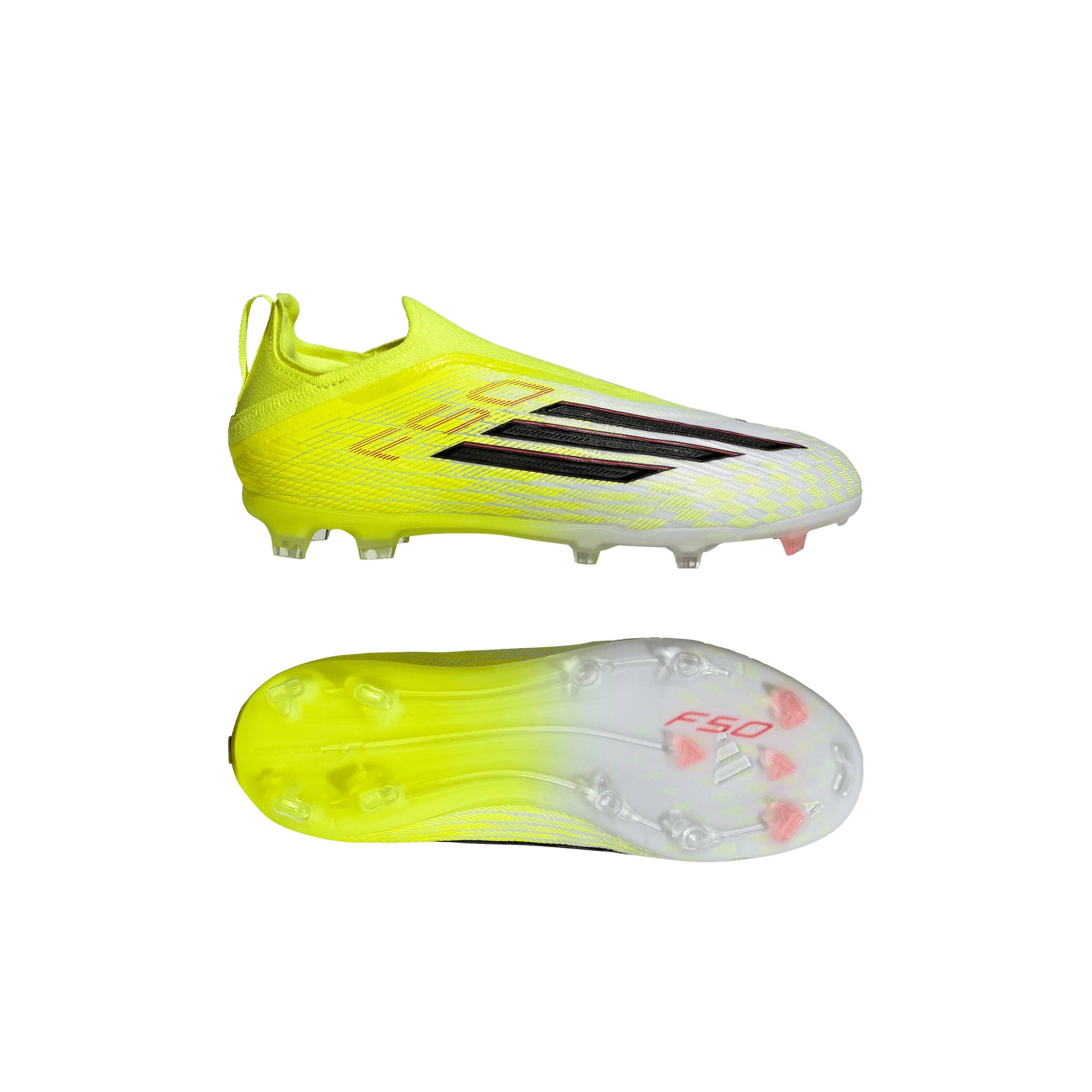 adidas F50 Elite Laceless FG Firm Ground Youth Soccer Cleats Yellow Black Red