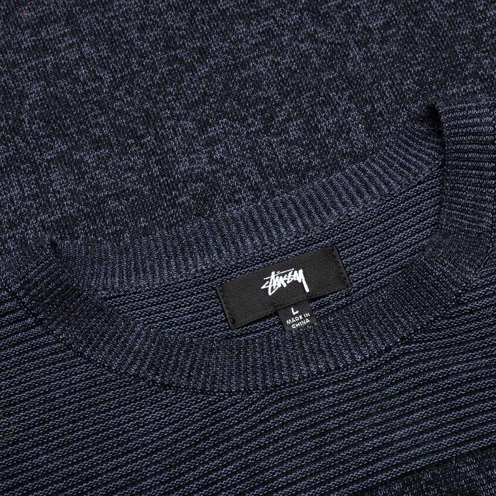 Engineered Panel Sweater Navy