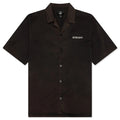 Script Camp Collar Shirt Jet Black
