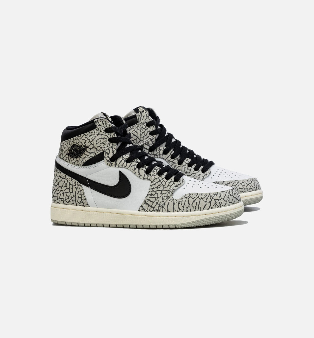 Air Jordan 1 Retro White Cement Mens Lifestyle Shoe White Grey