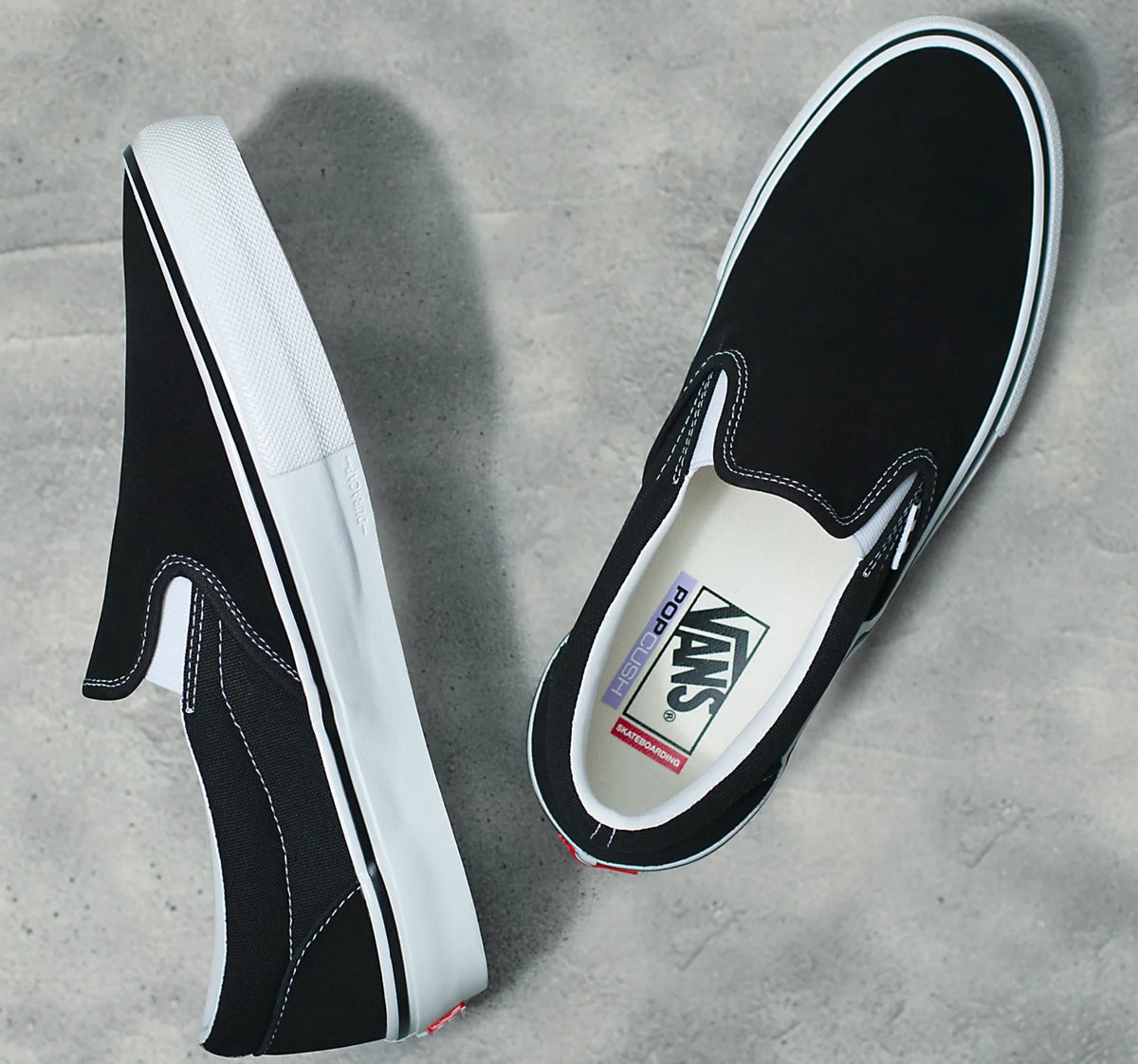 Vans Skate Slip On Black White