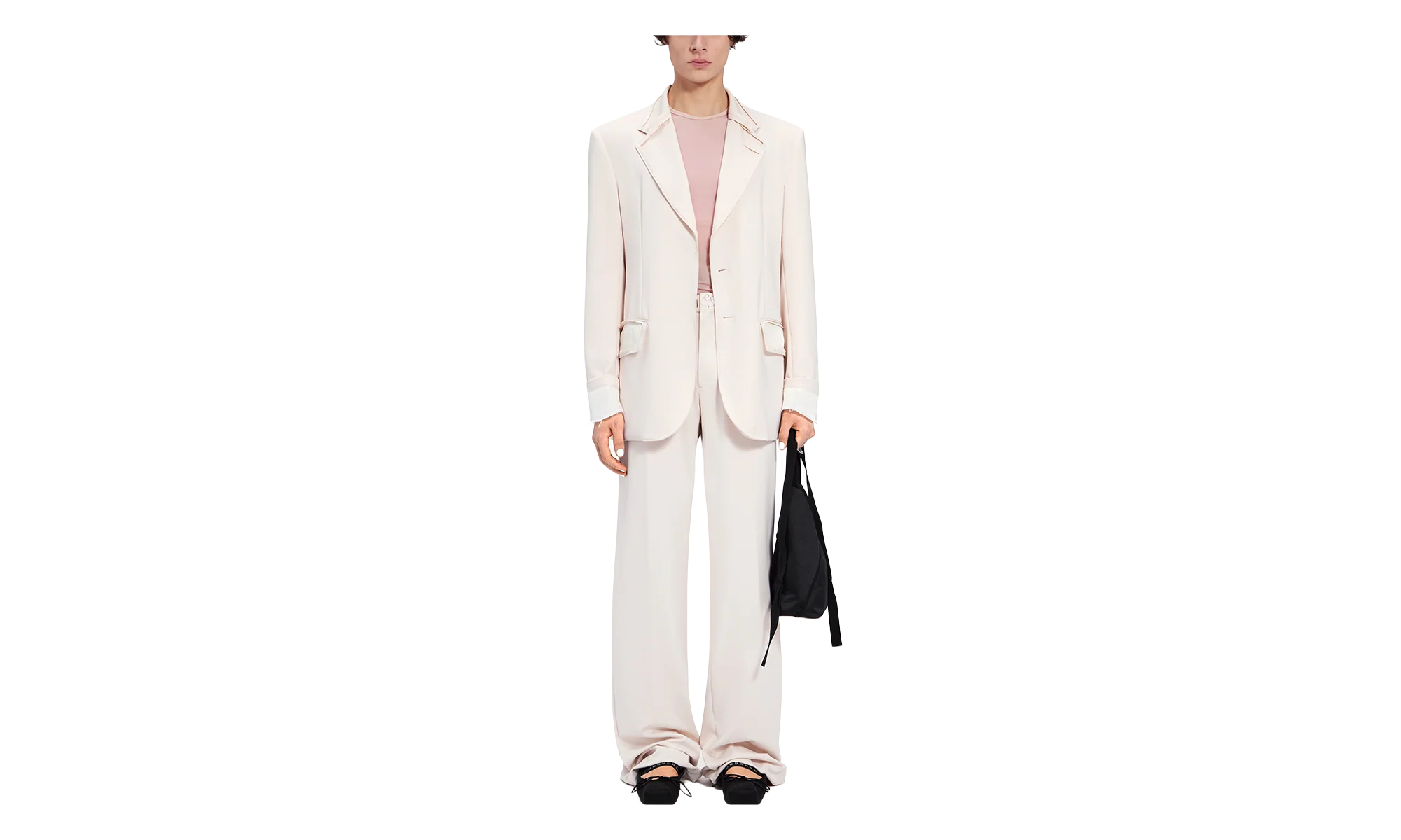 Jersey Single Breast Blazer Jacket "Ivory" S62BN0080S24477102