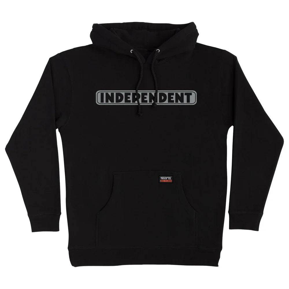 Independent Bar Logo Reflective Hoodie Black