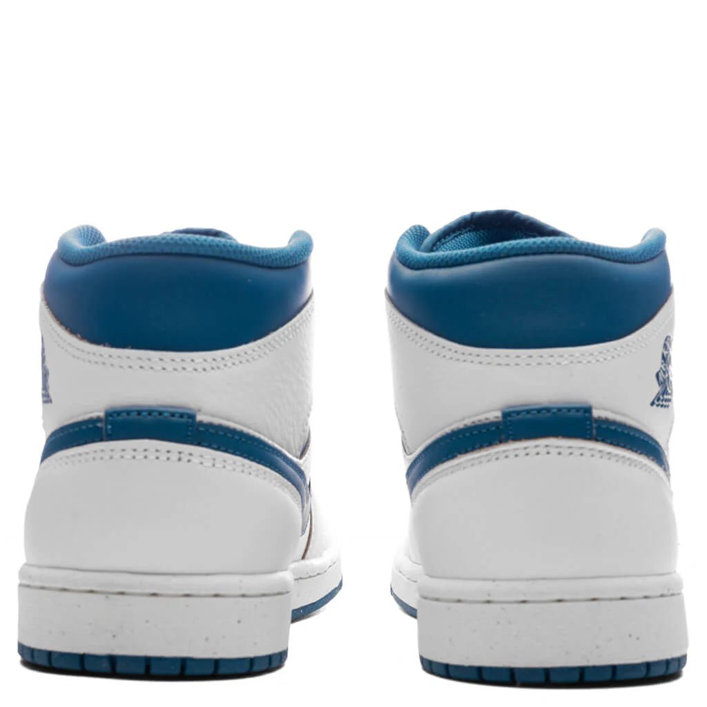Air Jordan 1 Mid SE White Industrial Blue Sail