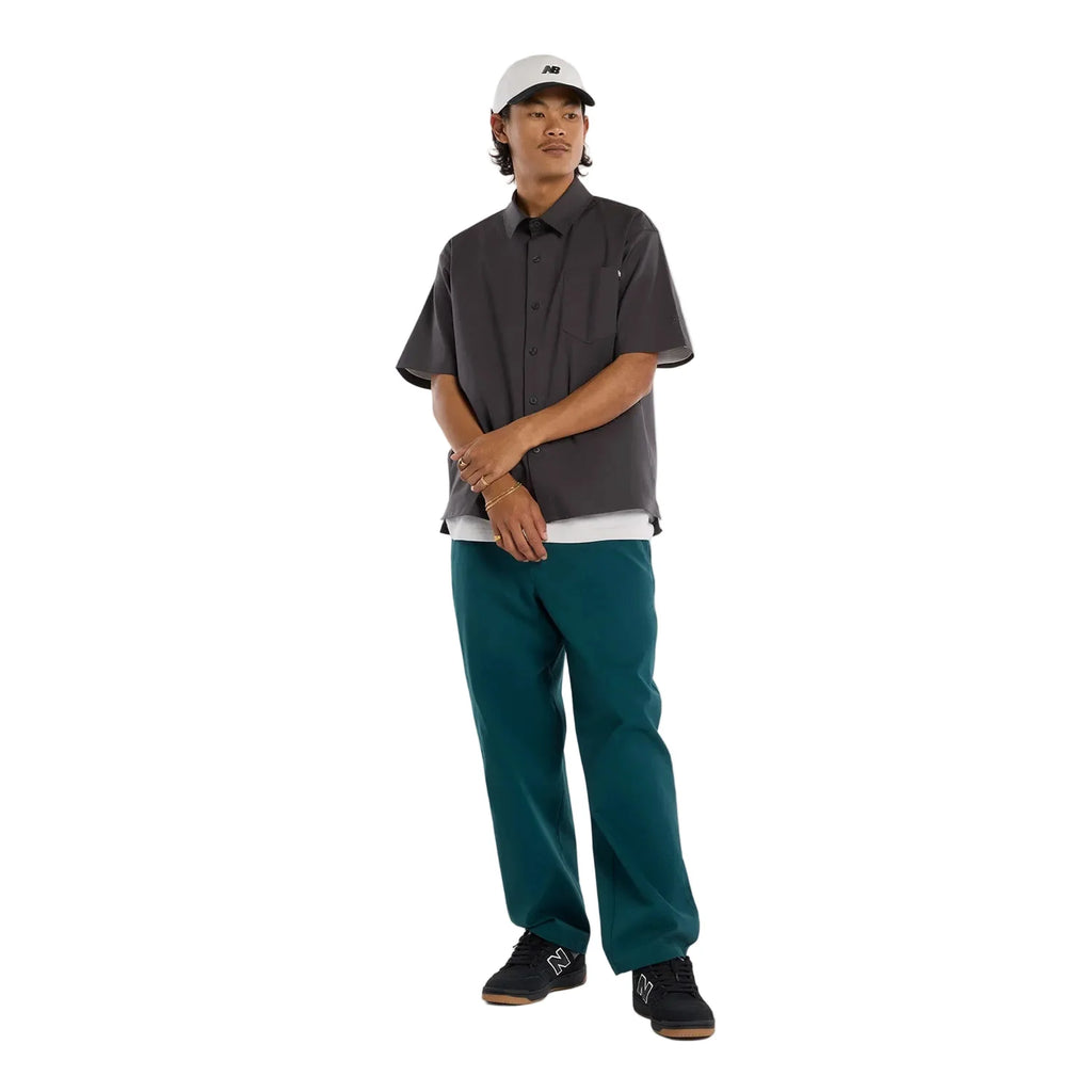 New Balance Numeric Button Up Shirt Dark Grey