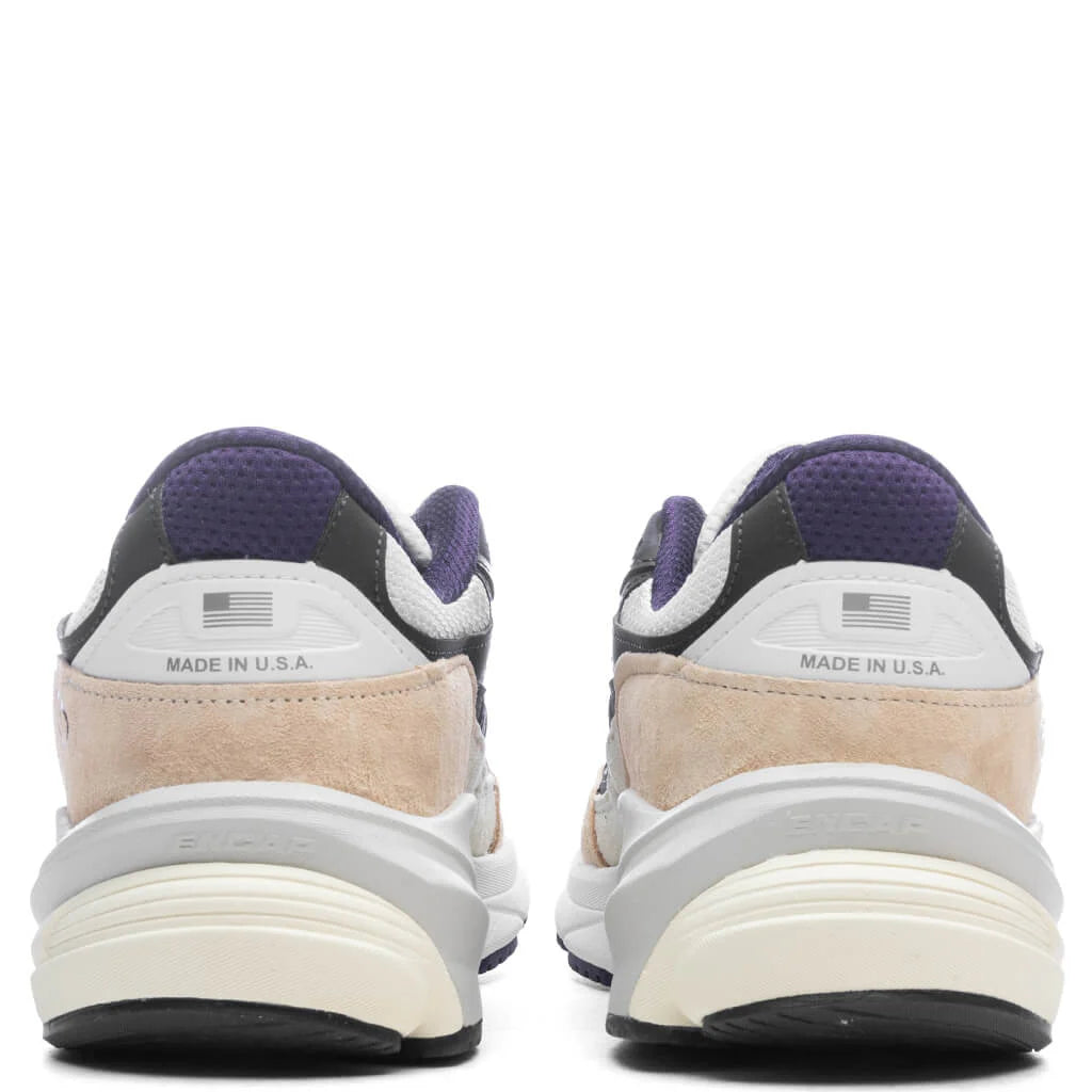 Made in USA 990v6 White Black Plum Phantom