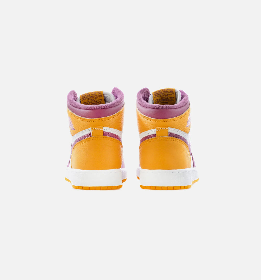 Air Jordan 1 Retro High OG Brotherhood Grade School Lifestyle Shoe University Gold Light Bordeaux Limit One Per Customer